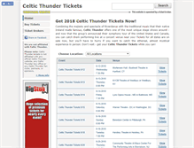 Tablet Screenshot of celticthundertickets.com
